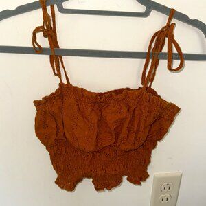 Aerie Burnt Orange Crop Top